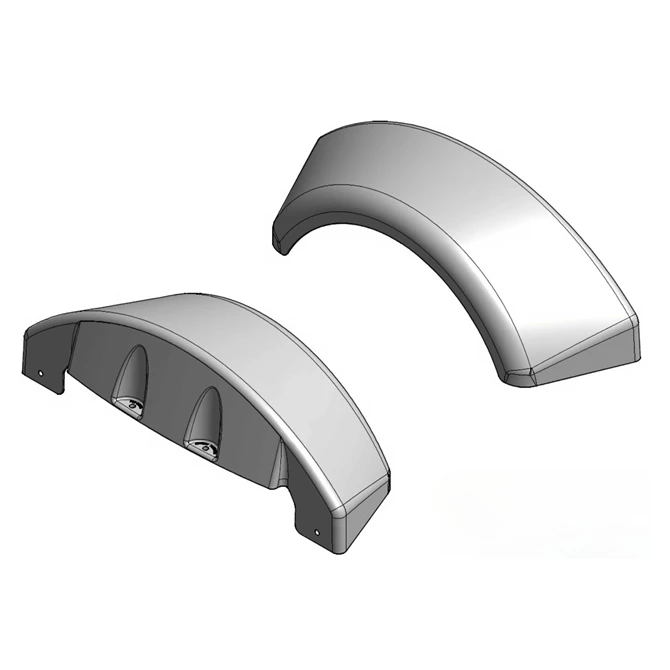 Tie Down 86555 BRACKET-LESS PLASTIC FENDER for up to 12 in. wheels