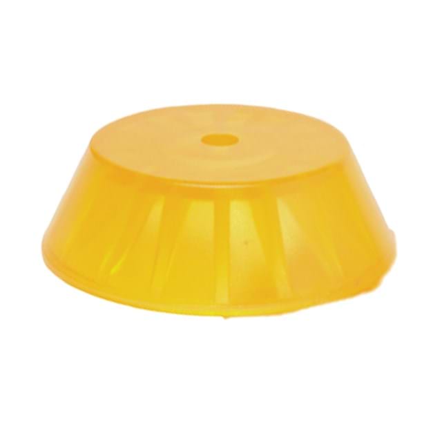 4 in. Amber PVC End Bell with 1/2 in. Shaft