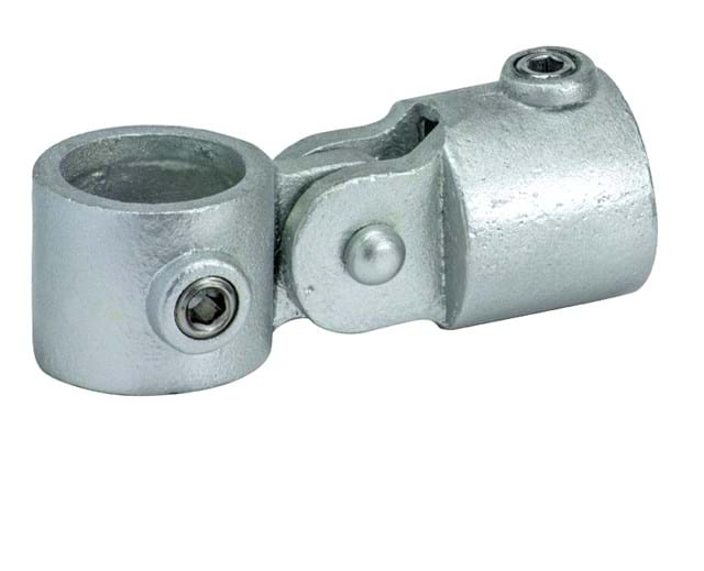Tie Down Engineering Zip Rail Pipe Fittings  Single Swivel Socket | Cast Iron or Aluminum Options | For Roof Guardrails | OSHA Compliant | Roofing Tools and Accessories