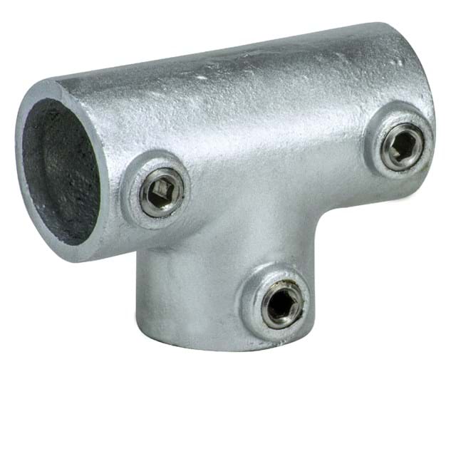 Cast Iron or Aluminum Zip Rail Pipe Fittings Three Socket Tee
