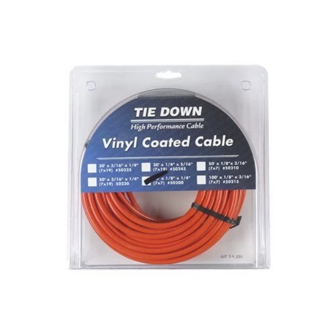 Tie Down 50200 1/8 in. ID x 1/4 in. OD x 50 ft. Galvanized Cable