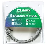Tie Down 50068 1/8 in. x 50 ft. Galvanized Cable w/ Swagged Loop and Thimble