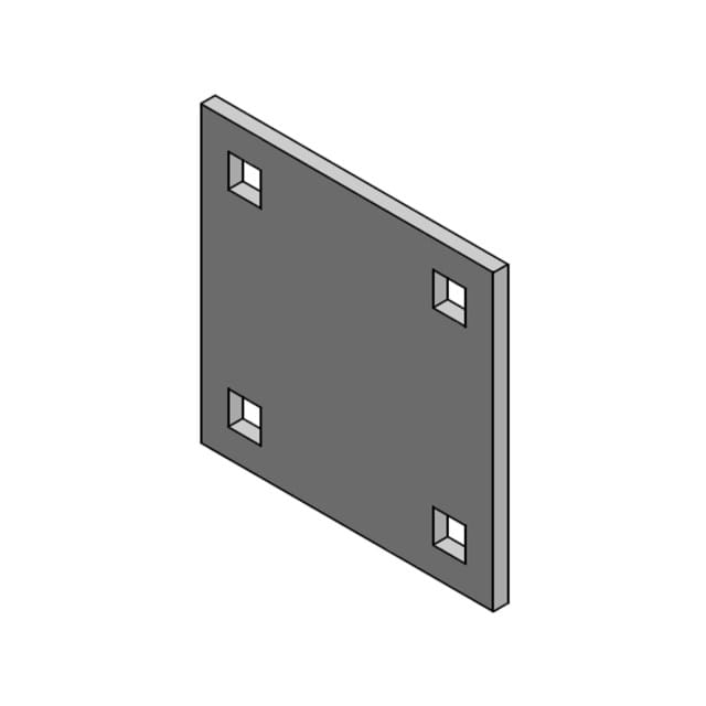Commercial Grade Backup Plate .562 in. Square Holes 3.5 in.