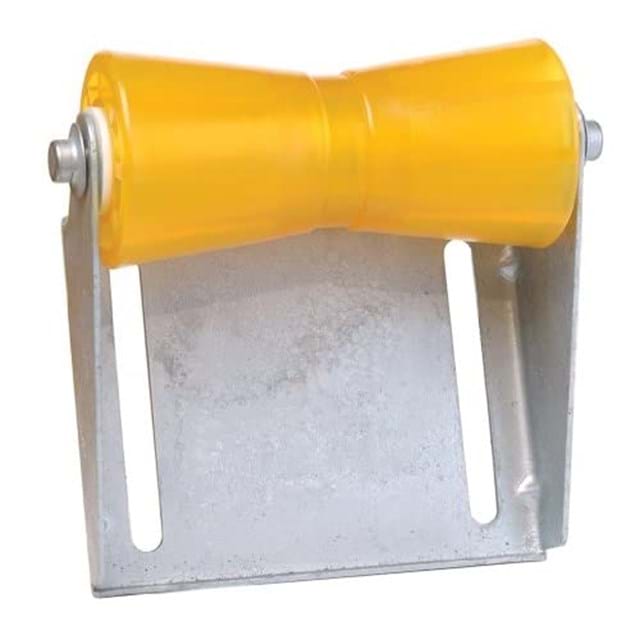 10 in. Amber Polyvinyl Keel Roller with Panel Bracket Assembly
