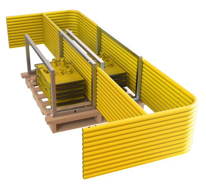 Tie Down 70792 Stack Pallet Kit - 11 Yellow 5 ft. Guardrails & 12 UCC Bases