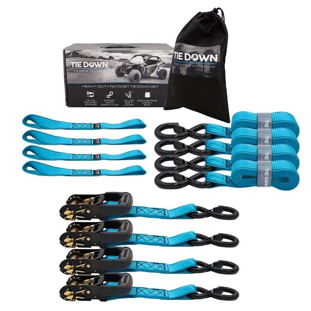 Kit Tie Down Bs 5208lbs 1.5in X 8ft W/S Hook Blue