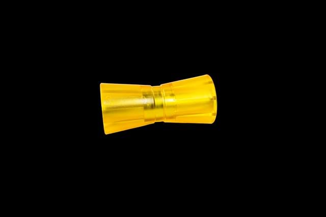 8 in. Amber PVC Keel Roller with 5/8 in. Shaft
