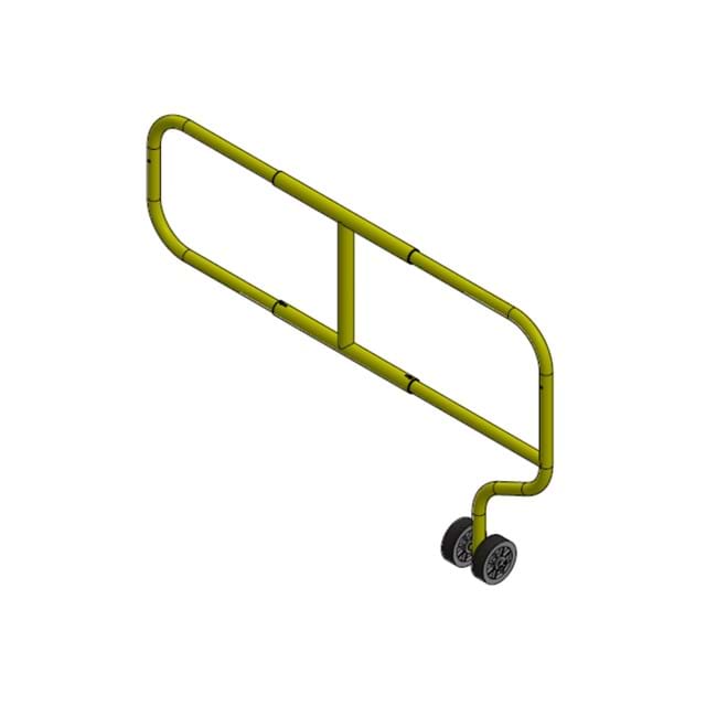 Adjustable 5 ft. - 7 ft. Galv Wheeled Guardrail Gate & Latch Kit