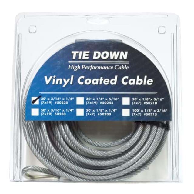 3/16 in. ID x 1/4 in. OD x 30 ft. Galvanized Cable