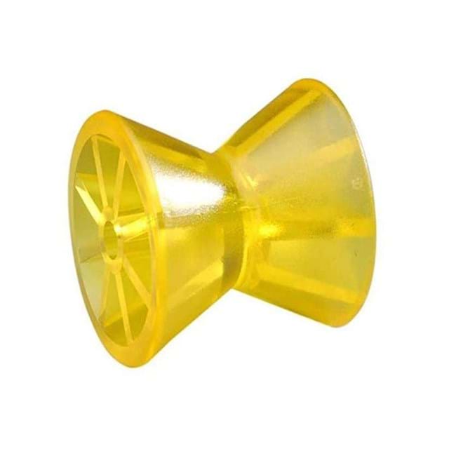 4 in. Amber PVC Bow Roller with 1/2 in. Shaft
