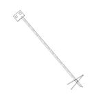Tie Down 59085 IRON ROOT DOUBLE HEAD MANUFACTURED HOME EARTH ANCHORS B Model MI2H3/4 with 3/4 in. rod, 48 in. long, 6 in. helix, Class 4A