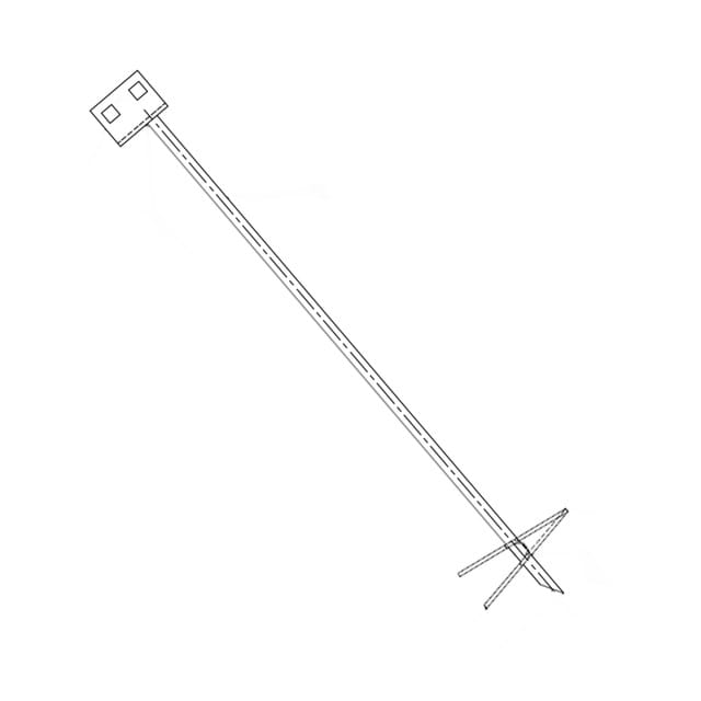 IRON ROOT DOUBLE HEAD MANUFACTURED HOME EARTH ANCHORS B Model MI2H3/4 with 3/4 in. rod, 48 in. long, 6 in. helix, Class 4A
