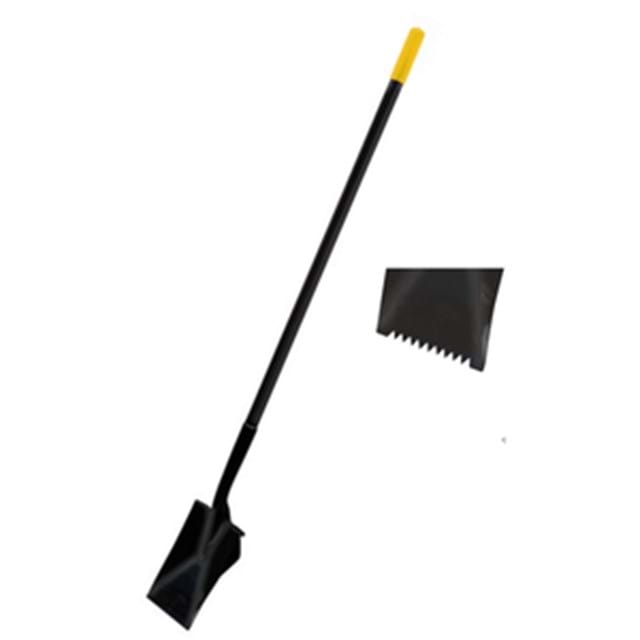 7 inch x 11 inch Serrated Roofers Spade with Wide Heel Steel Handle, 61 inches Length, Pack of 1