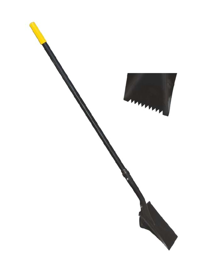 7 inch x 11 inch Serrated Roofers Spade with Wide Fiberglass Handle, 61 inches Length, Pack of 1