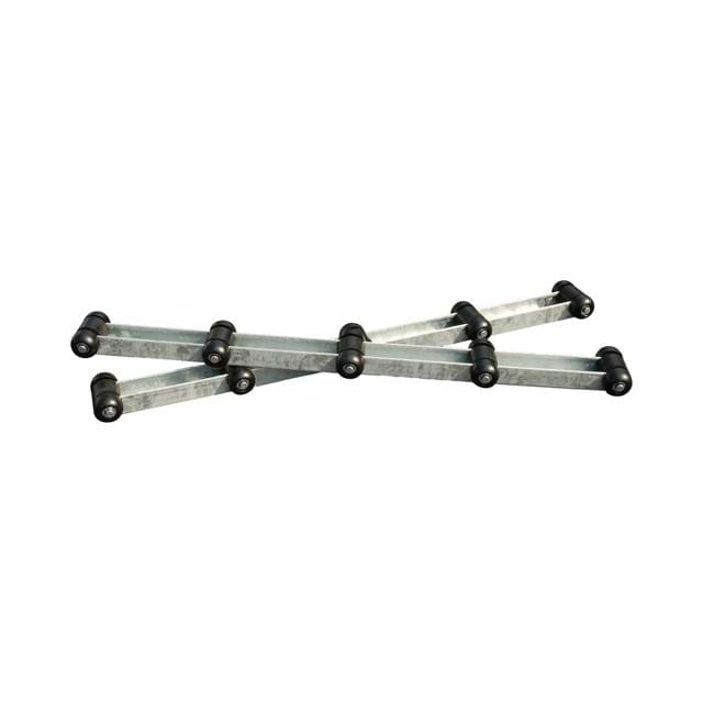 4 ft. Black Rubber rollers, Pair