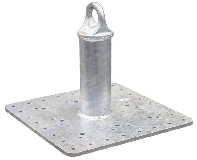 12 in. Screw-On Commercial Roof Anchor with 16 in. x 16 in. Base