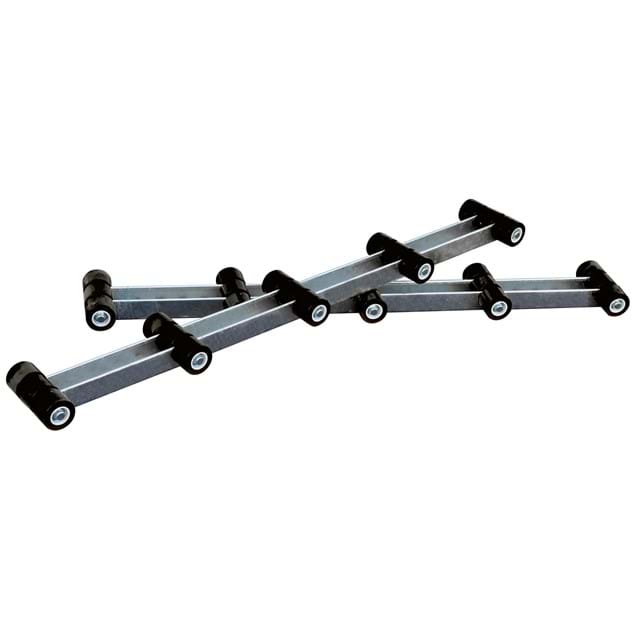 5 ft. Black Rubber rollers, Pair